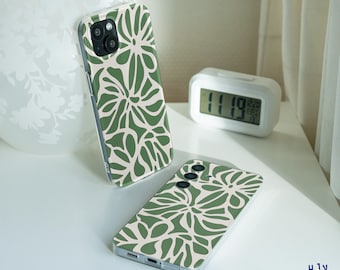 Green Floral case Moto G 2025 Moto Razr Plus 2024 Edge 60 Fusion Moto G86 Moto One 5g Ace G Stylus Moto G Play Moto G Power hm12