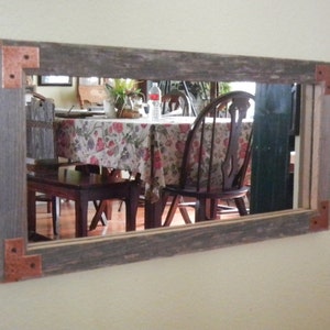 Rustic Mirror Copper Accent