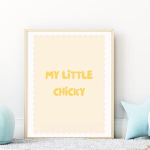 Impresión artística de My Little Chicky, linda, juguetona y femenina, descarga digital, decoración de pared en tamaños A1, A2, A3 y A4: póster imprimible de descarga instantánea