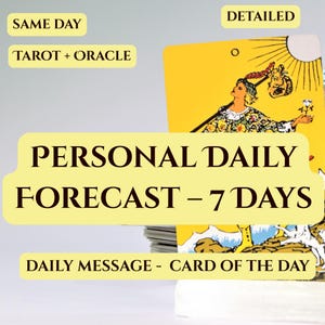 Personalized 7-Day Tarot & Oracle Reading: Daily Guidance (PDF Download