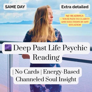 Paranormale lezing uit vorige levens | Gechanneld zielsinzicht | Geen tarot | Energie-intuïtief lezen | Regressie in vorige levens | Digitaal pdf-rapport