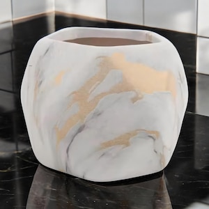 Ceramic Water Transfer Succulent Flower Pots – Creative Nordic Gardening Art Vases for Home & Office Decorations