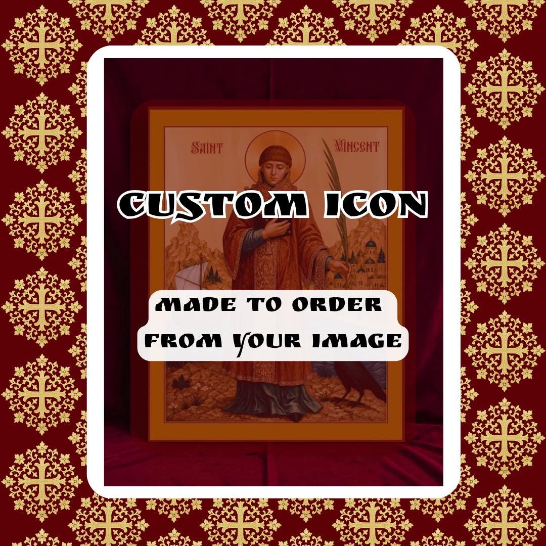 Religious Icon Card Custom Orthodox Icon From Your Image, Personalized Religious Gift ...