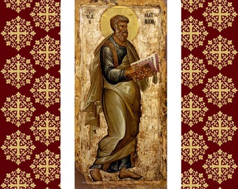 Saint Matthew icon, the Holy Apostle and Evangelist. Orthodox Christian Icon