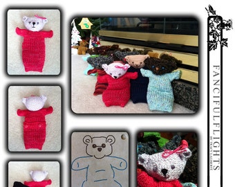 Teddy Bear Hand Warmer, Teddy Bear Knitting Pattern, Hand Warmer Pattern, Heat Pack Pattern - Instant PDF digital download