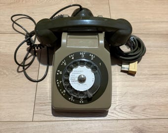 Vintage Art Deco Bakelite Rotary Telephone, France, 1988