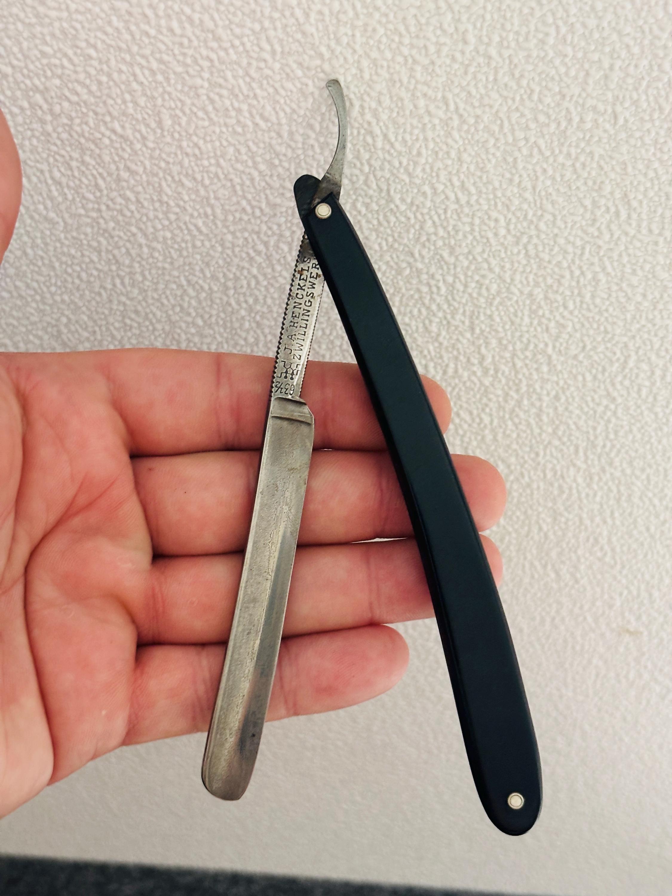 ヴィンテージ J.A. ヘンケルス ストレートレザー、ゾーリンゲン