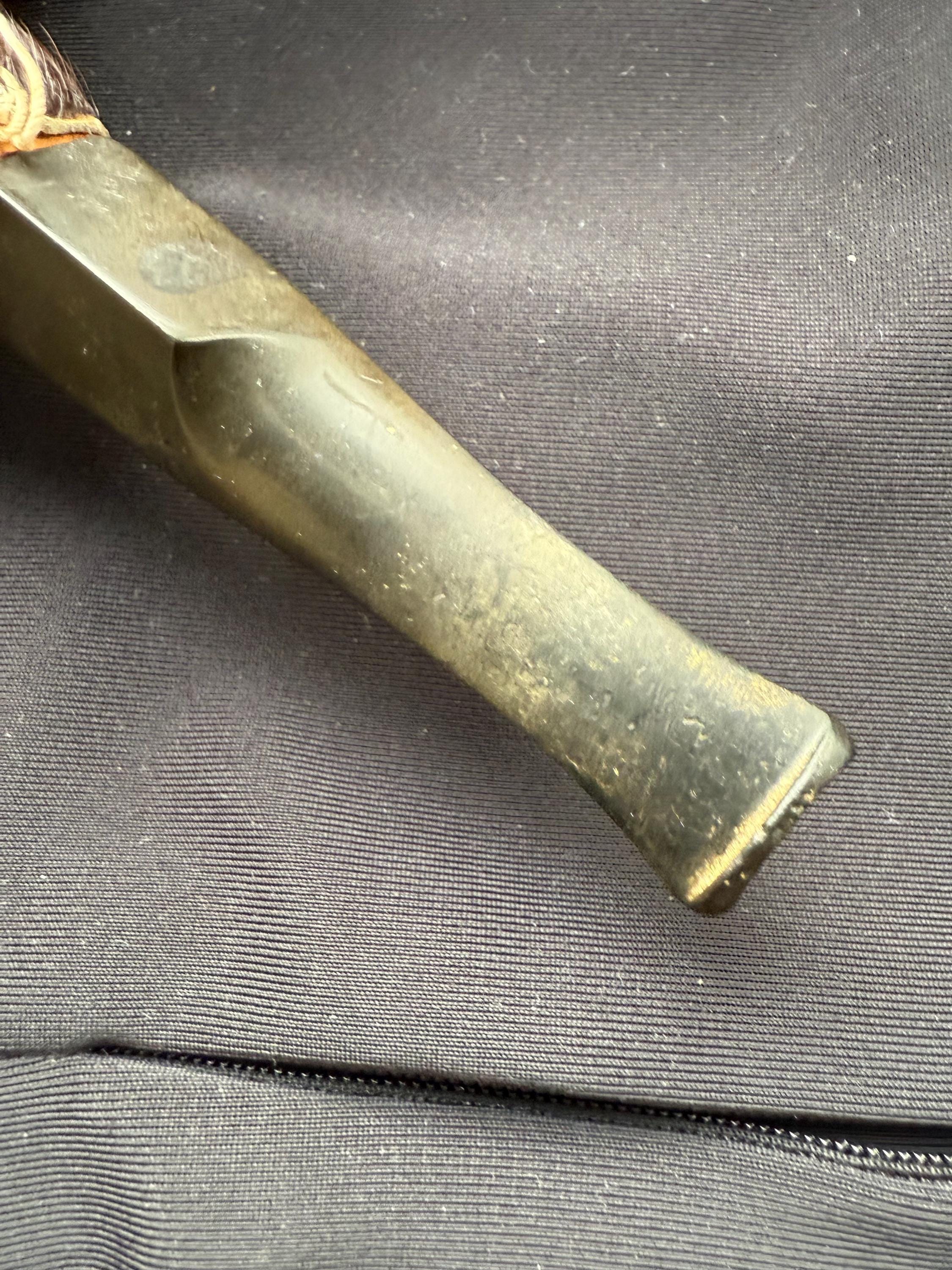 Vintage German Hunting Tobacco Pipe With Fur, Rustic Smoking Pipe