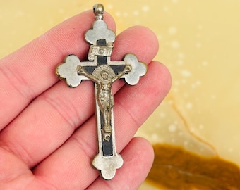 Antique Xix Silver Filigree Crucifix Cross Pendant Religious Jewelry - Etsy