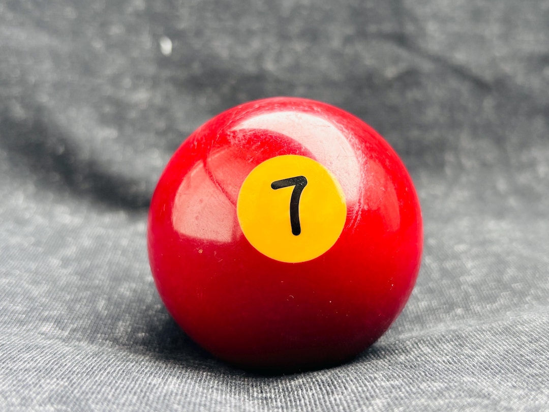 Red Bakelite Katalin German Vintage Billiard Ball #7 , 1960e 1970e 160 ...