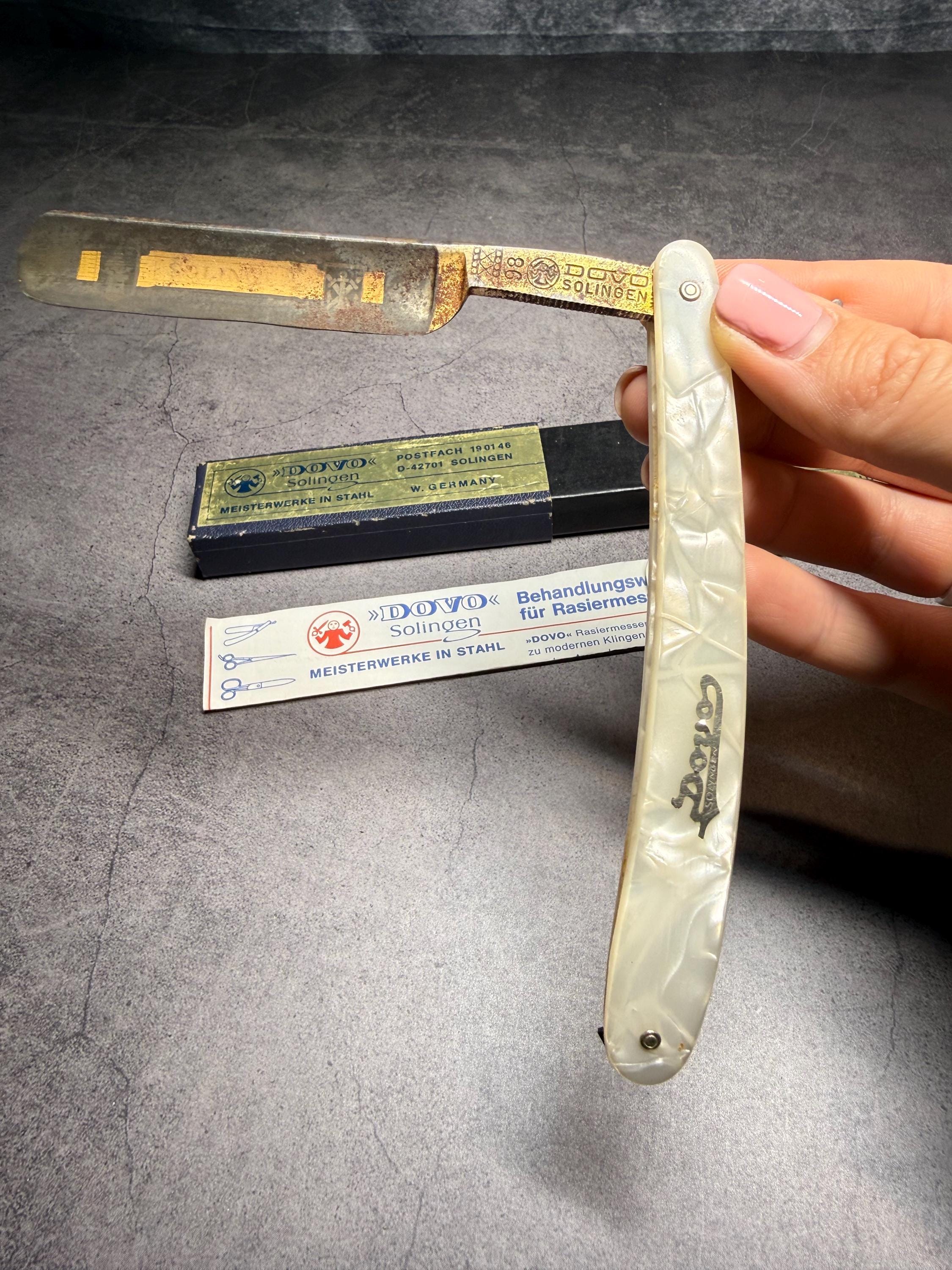 Vintage DOVO Solingen Straight Razor – Fritz Bracht Era, Mother of