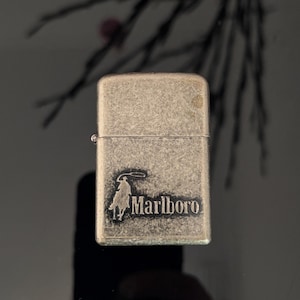 Marlboro Vintage ZIPPO , Vintage Lighter in Matte Metall , Feuerzeug , Petrol