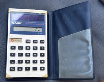 Vintage Casio SL-300 Solar Calculator NOS, Made in Japan Pocket Calculator, Compact Taschenrechner Solarzelle, Retro Office Electronics