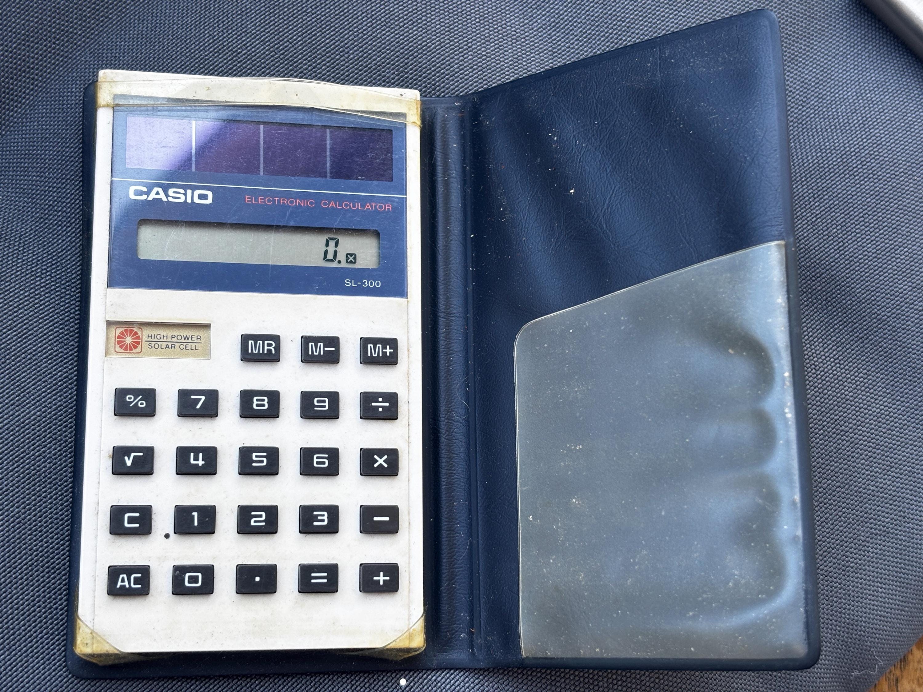 Vintage Casio SL-300 Solar Calculator NOS, Made in Japan Pocket