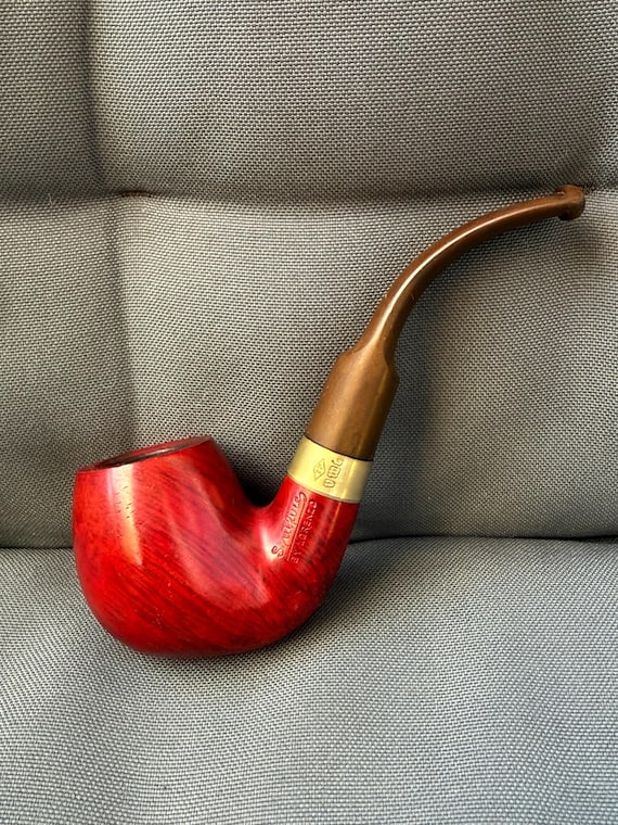 italian pipe tobacco Savinelli Pipes Roma Lucite Collection - Classic Briar Wood Pipe, 114 KS SABBIATE MARRONE bent dublin brown