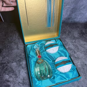Vintage 4711 Echt Kölnisch Wasser Set de regalo, Alemania Occidental Original Eau de Colonia Luxury Decanter & Cream Soap 1970s, Caja de perfume coleccionable imagen 2