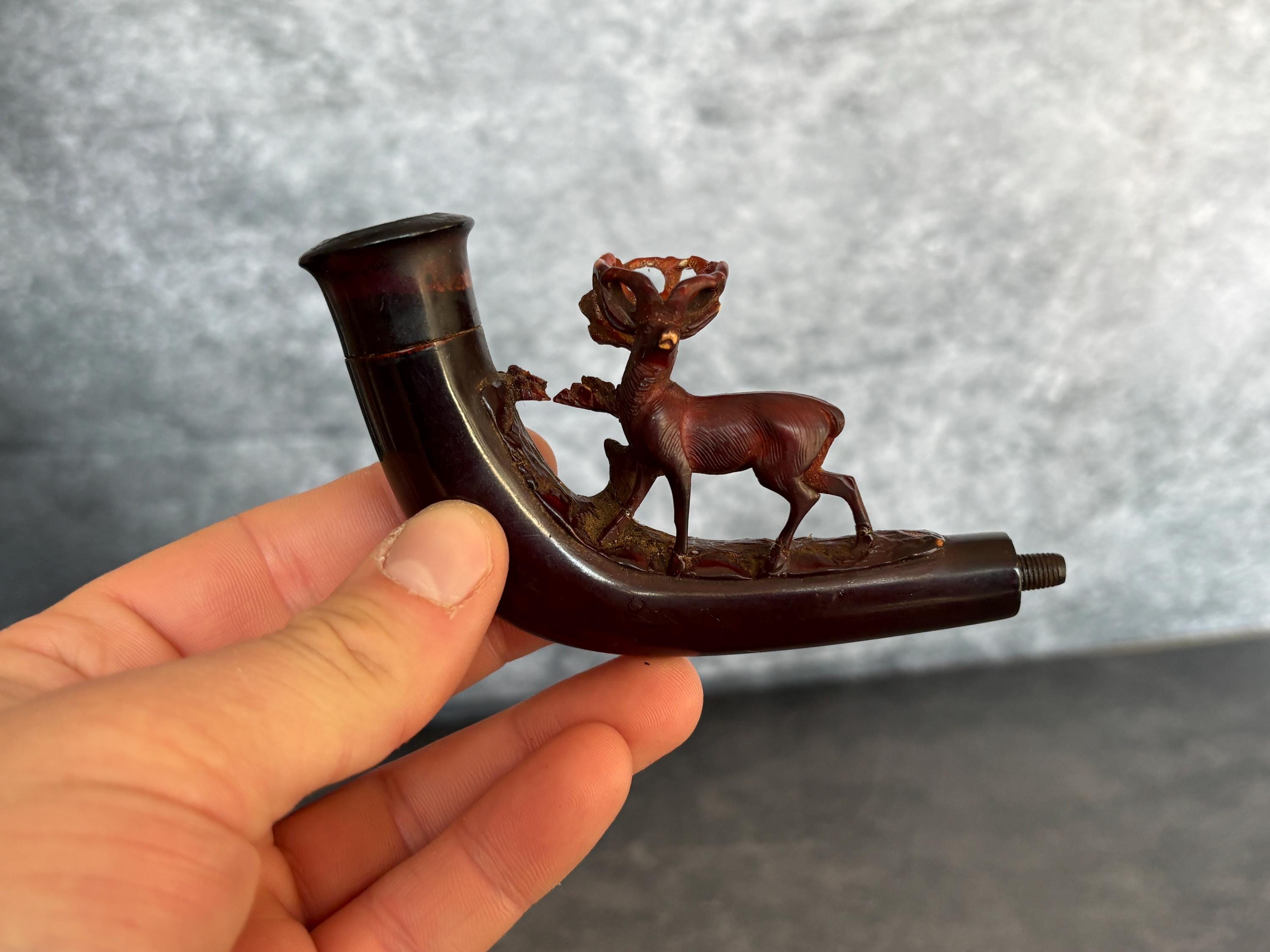 Smoking Deer Pipe