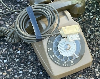 Bakelite PTT rotary telephone 1986 art deco design 20th century PN France