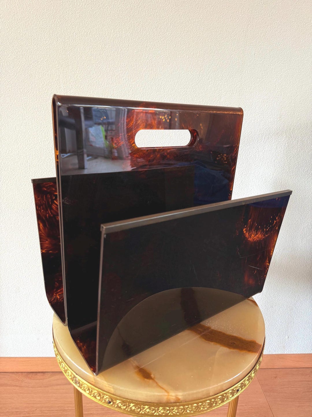 Late 20th Century Willy Rizzo Style Italian Tortoiseshell Plexiglass ...