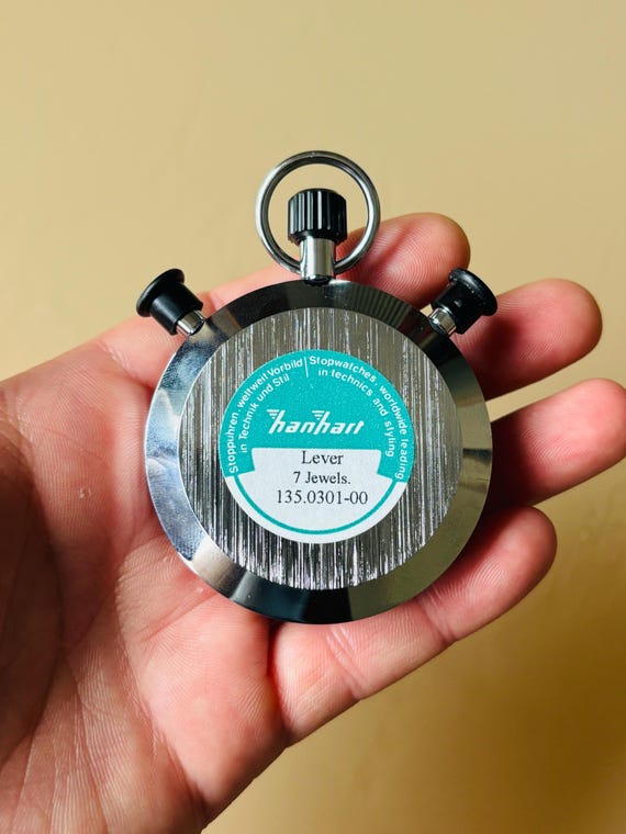 Vintage Hanhart Split-Shot Stopwatch: 1/5 Second,… - image 4