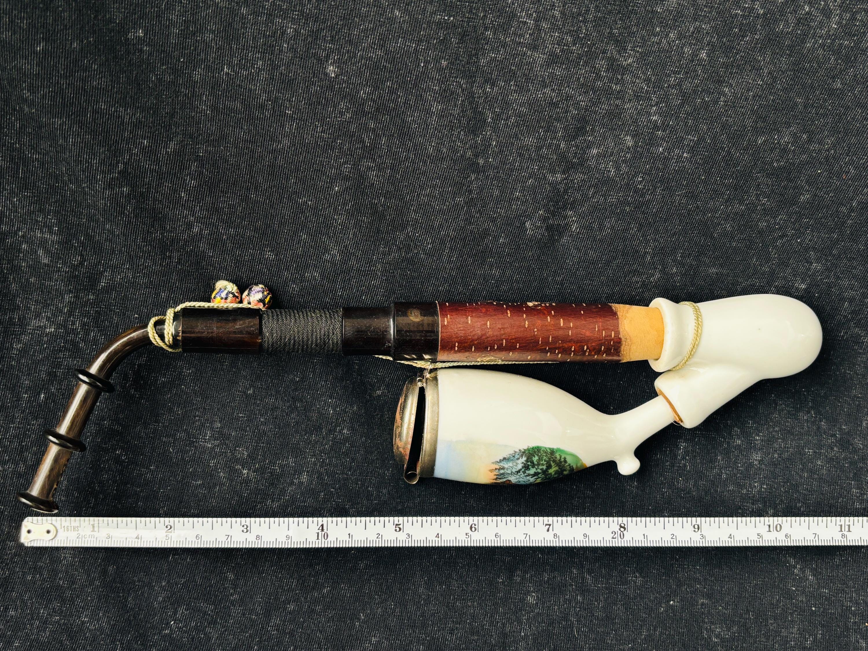 Vintage German Hunter Tobacco Pipe – Deer Motif Smoking Pipe