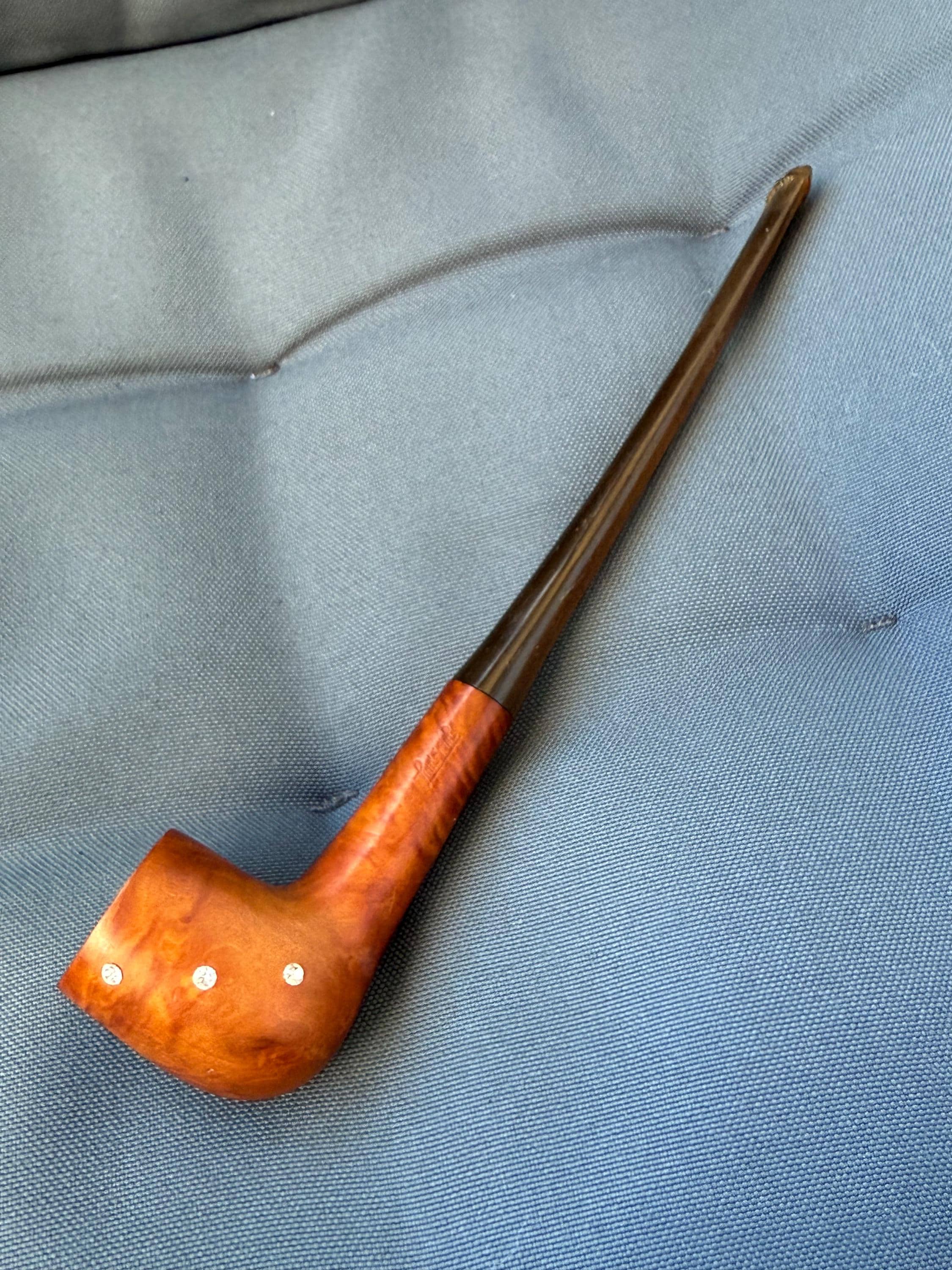 Lindström Long Stem Briar Smoking Pipe, Vintage German Ladies Pipe