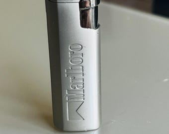 Marlboro Logo Vintage Lighter, Matte Metal, Original, Feuerzeug, New