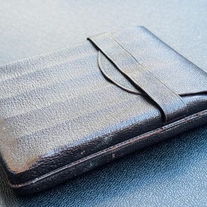 German 50-60s cigarette case , vintage , leather cigar case , Zigarrenetui