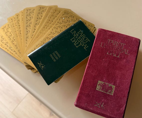Vintage Universal DALI Tarot Cards, Complete 78 Card Deck, Made in Spain, Salvador Dalí Surrealist Tarot, Collectible Fortune Telling Set