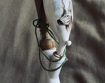 Vintage Hunter's Pipe, Bavarian Porcelain Pipe With Hunting Motif