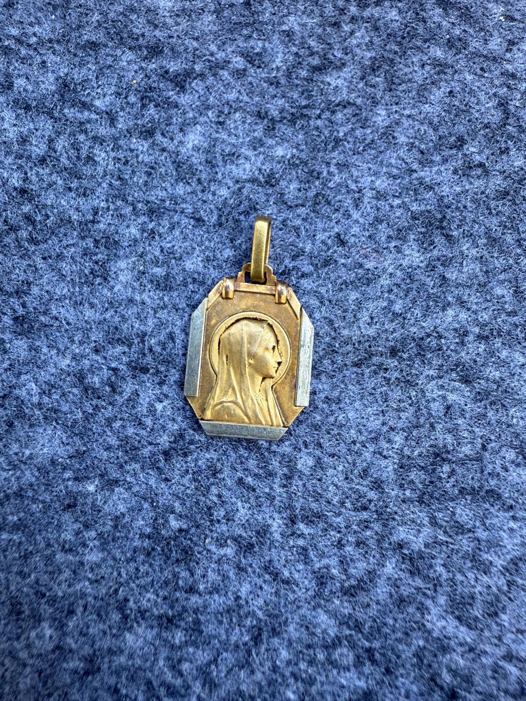 Art Nouveau Gold Plated Pendant: Our Lady of Lourdes Medal - Etsy