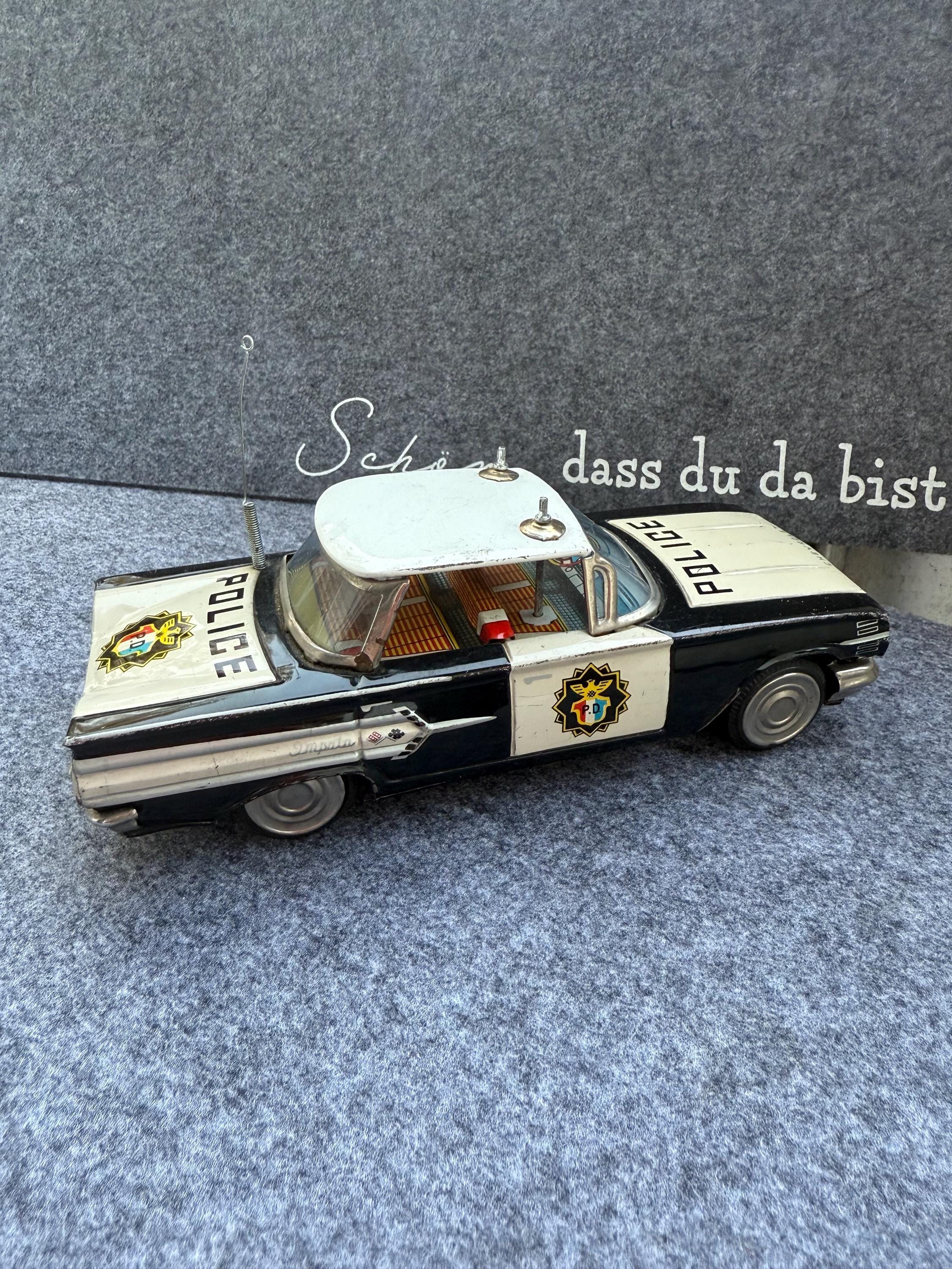 Tin Toy Police Car - Etsy