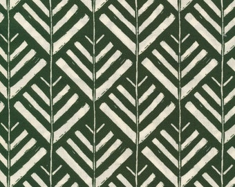 LAMINATED Cotton WIDE 57&quot; with matte finish Green Arrow from Cloud 9 by Alison Jannsen Sweet Beauties AKA Coated Cotton or Oilcloth