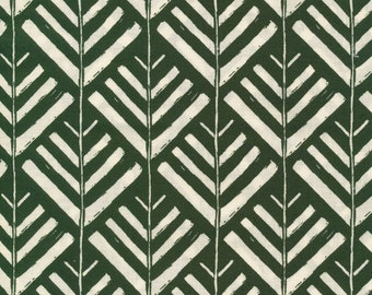 LAMINATED Cotton WIDE 57" with matte finish Green Arrow from Cloud 9 by Alison Jannsen Sweet Beauties AKA Coated Cotton or Oilcloth