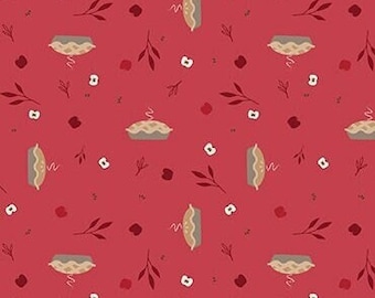 Grandma's Apple Pie Laminated Cotton Fabric, Waterproof by the Yard