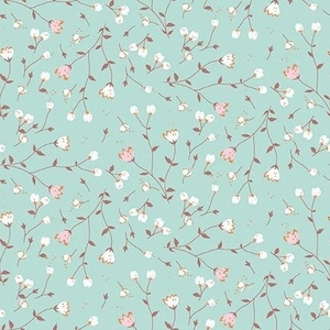 LAMINATED Cotton Fabric by the Half Yard by  Riley Blake Designs, Flowers Coated Cotton AKA Oilcloth Water resistant,