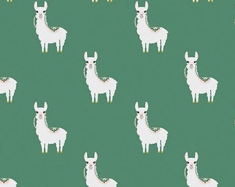 Tela de algodón laminada Llama, algodón revestido impermeable Riley Blake