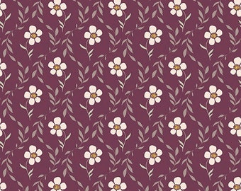 Laminated Cotton Fabric, Riley Blake, Purple Floral, Water Resistant