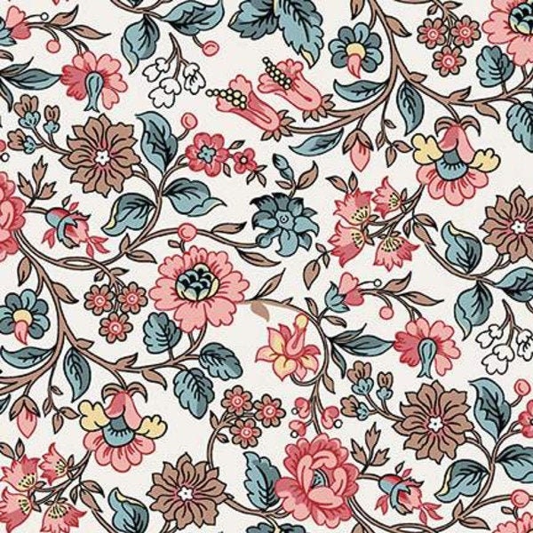 LAMINATED Cotton Fabric, Coated Cotton, AKA Oilcloth, Jane Austen, Floral,  Riley Blake Designs, Waterproof, BPA Free, Child Safe