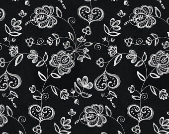 Hearts and Flowers Laminated Cotton Fabric, Riley Blake, Waterproof