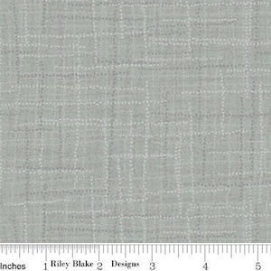 LAMINATED Cotton Fabric by the Yard Soft GrayTexture - Grasscloth by Riley Blake Design, Coated Cotton AKA Oilcloth, Waterproof