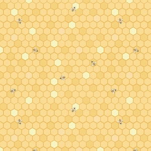 LAMINATED Cotton Fabric by the Half Yard Honeycomb Riley Blake Design, Coated Cotton AKA Oilcloth, Waterproof