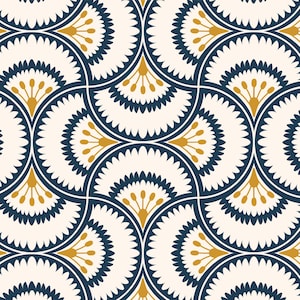 Sweet William Scallops - Taya Cosgrove for Cloud9 Fabrics - Broadcloth with Matte Laminate Sweet William Scallops - Taya Cosgrove for Cloud9 Fabrics - Broadcloth with Matte Laminate