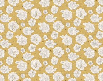 Riley Blake Laminated Cotton Fabric, Floral Print, Water Resistant by the Yard