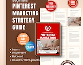 Pinterest Marketing Strategy Guide with PLR, Pinterest Marketing ebook for Beginners with Resell Rights, Sell on Etsy, DFY Canva Template