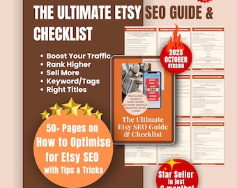 The Ultimate Etsy SEO Guide How to Sell & Rank 1st on Etsy Search Page, Seller Handbook + Checklist to Get More Sales, Etsy Seller SEO Help