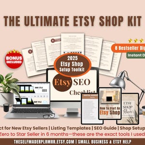 The Ultimate Etsy Shop Kit, 2025 New Etsy Sellers Bundle, Etsy SEO Checklist, Etsy Shop Banner, Video + Listing Photo Mockup, Etsy Starter