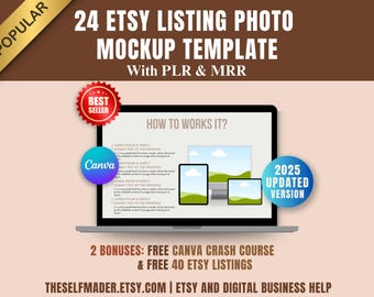 24 Etsy Listing Photos Mockups, Etsy Listing Product Display, Etsy Listing Photo Template, Etsy Sellers, Private Label Master Resell Rights