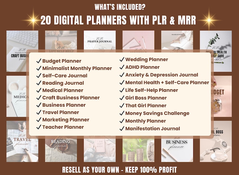 2026 Digital Planner Bundle With PLR, Editable Canva Templates, Done ...