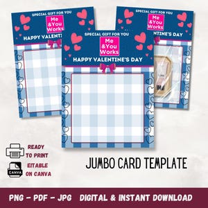 Bad und Körper funktioniert Valentinstagskarten, Vorlagen für behandelte Karten, Jumbo-Valentinsgrüße, Feiertags-Geburtstagsgeschenk, druckfertig, Canva-Vorlage